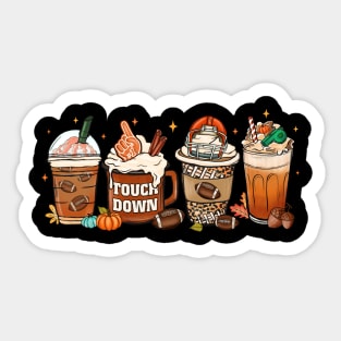 Fall, Football, and Iced Coffee Sticker